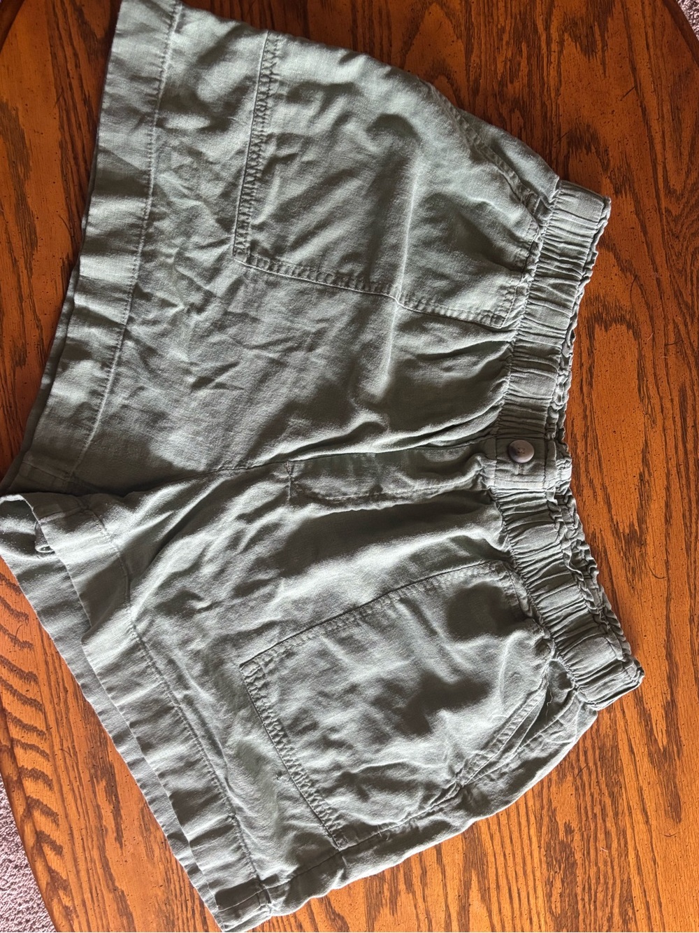 Loft Fashion High Waist Olive Green Shorts